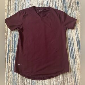 BYLT Shirt Mens Large Short Sleeve V-Neck Actiwear Casual